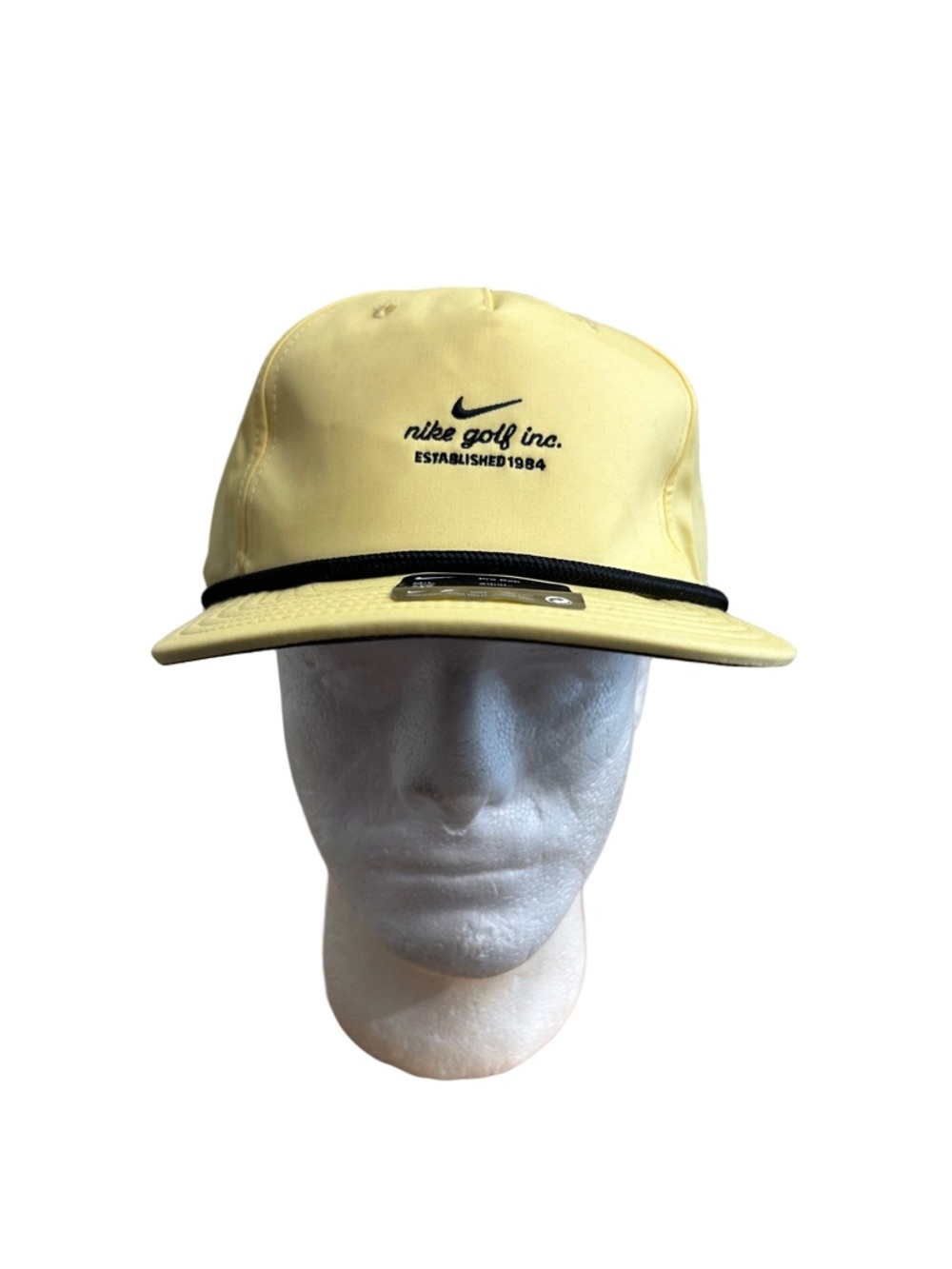 Nike Yellow Golf Cap with Black Rope Trim